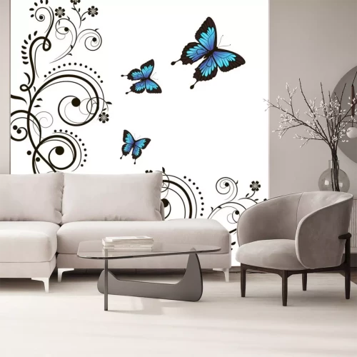 Sticker Schmetterlinge und abstrakte Ornamente