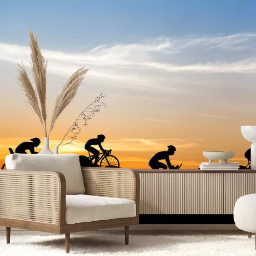 Sticker Radfahren am Berg