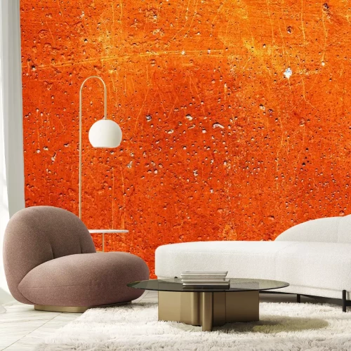 Fototapete Konkrete Textur in orangen Farben