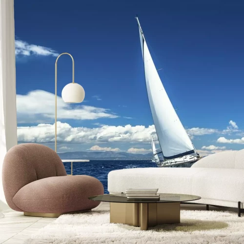 Fototapete Luxusyacht auf Das offene Meer