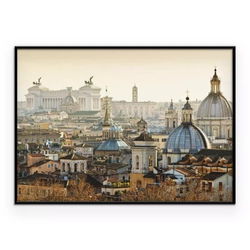 Poster Die Dächer Roms an einem klaren Tag