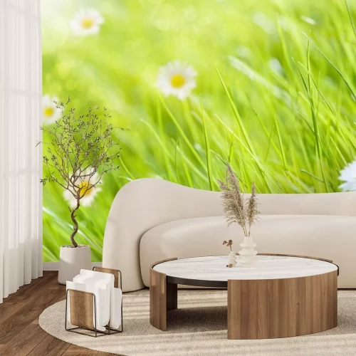 Sticker Blumen auf grünem Gras