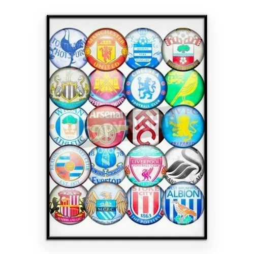 Poster Grafiken mit Fußballvereinswappen