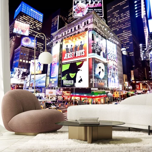 Fototapete New Yorker Times Square bei Nacht