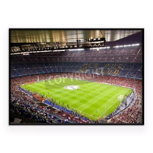 Poster Die Tribünen im Camp Nou-Stadion sind voll besetzt.
