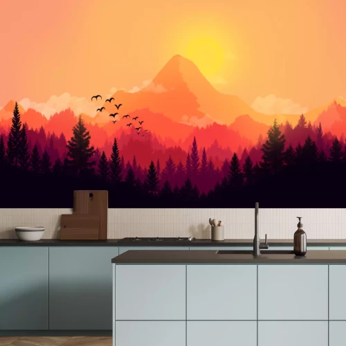 Sticker Flache Landschaft