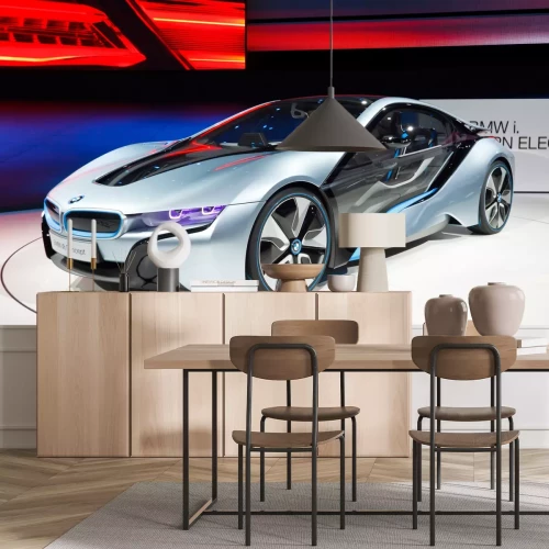 Fototapete Blauer BMW futuristisch