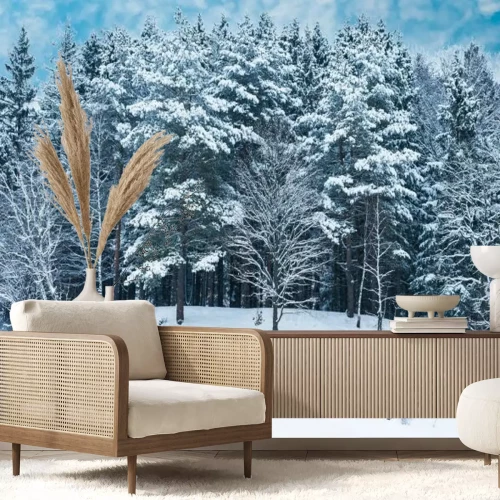 Fototapete Winterlandschaft Wald