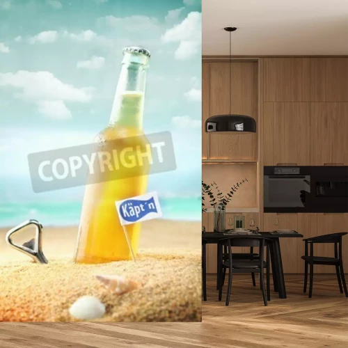 Fototapete Getränk am Strand