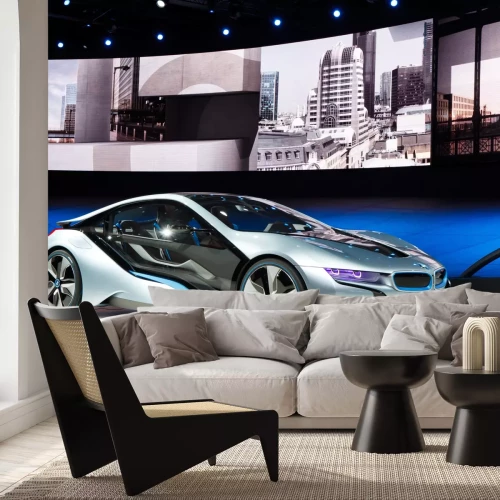 Fototapete Auto auf Display