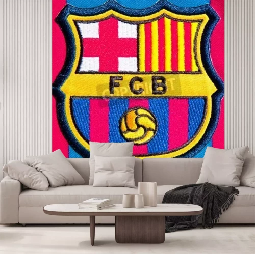 Fototapete Gesticktes Wappen des FC Barcelona