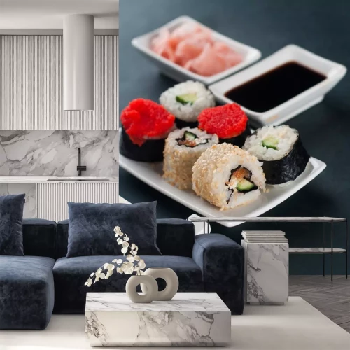 Sticker Sushi mit Sesam und Kaviar