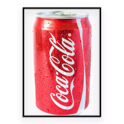 Poster Nahaufnahme einer Coca-Cola-Dose