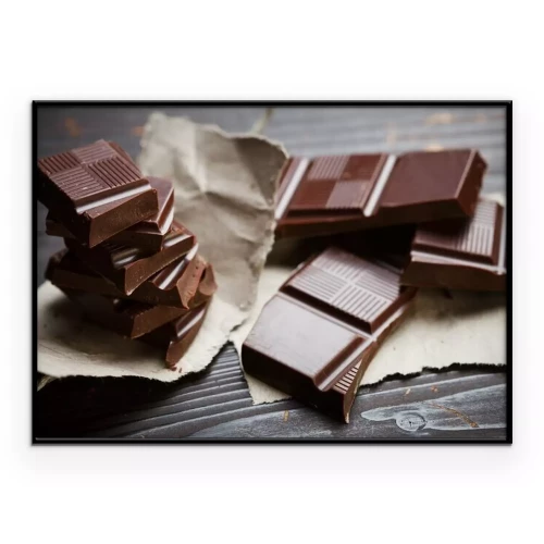 Poster Schokolade mit rustikalen Papier