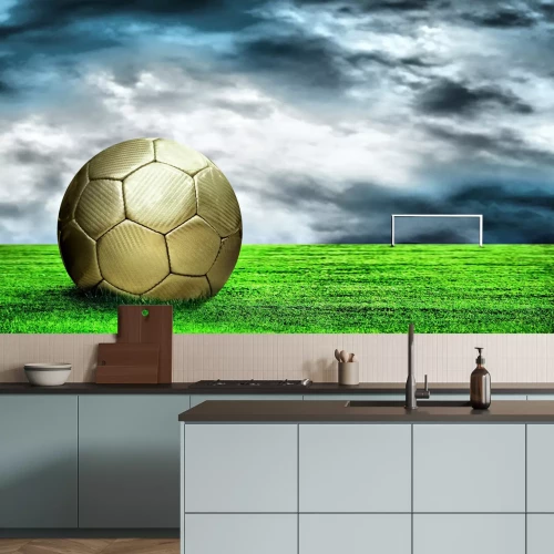 Fototapete Himmel über Fußballrasen