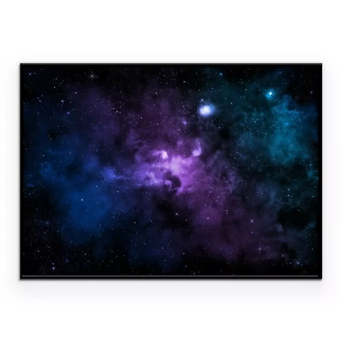 Poster Weltraum mit einem violetten Nebel