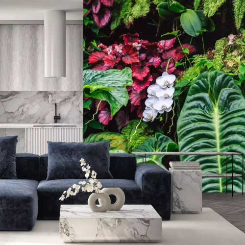 Fototapete Natur Blumen und Blätter