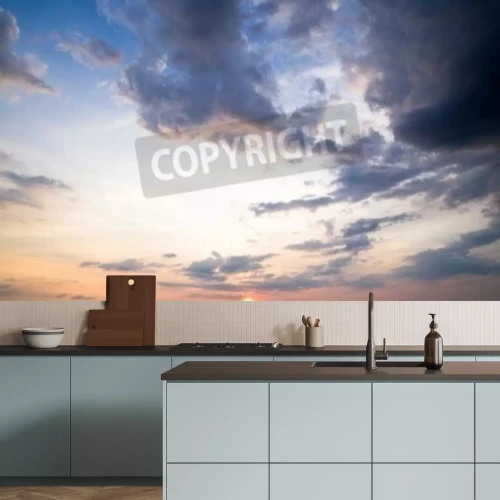 Fototapete Dunkle Wolken am Himmel