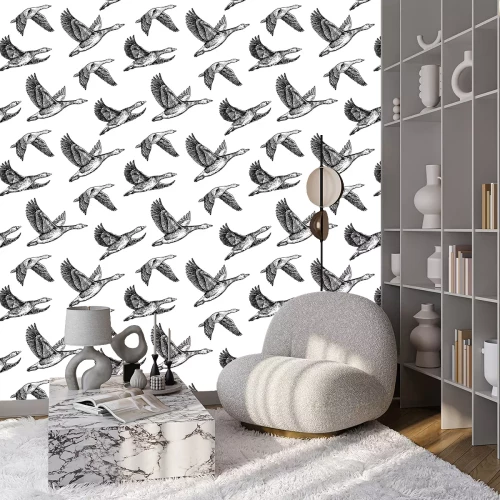 Tapete fliegende Gänse