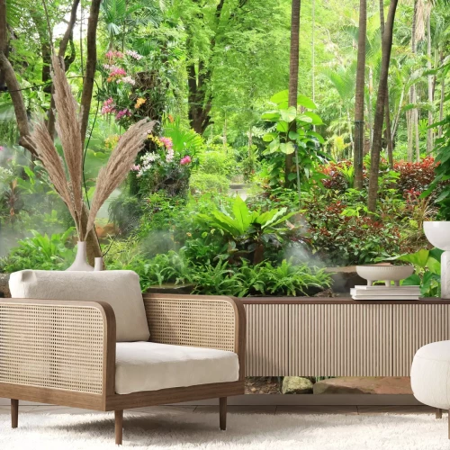 Fototapete Tropen und Blumen