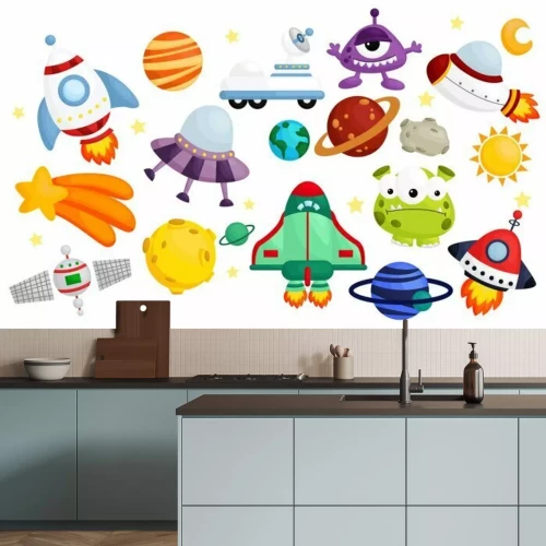 Sticker Weltraumzeichnungen für Kinder