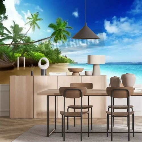 Fototapete Tropen Palmen und Strand