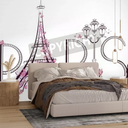 Fototapete Aufschrift Paris