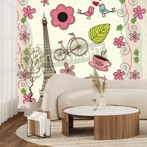 Fototapete Bunte Elemente von Paris