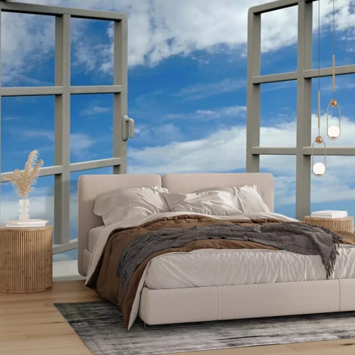 Fototapete Fenster 3d zum himmel