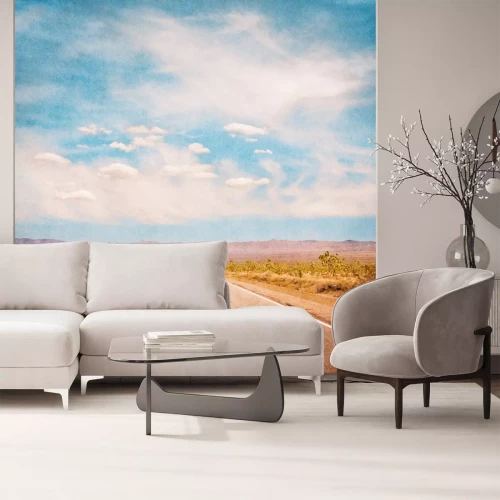 Fototapete Leerer Weg Vintage