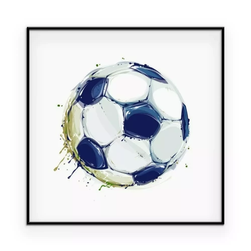 Poster Fußballgrafik im Aquarellstil