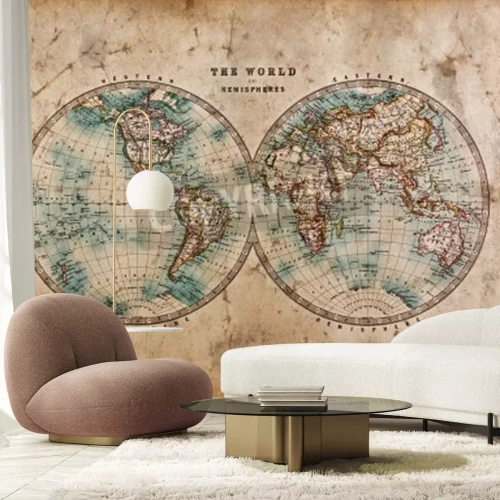 Fototapete Mittelalterliche Weltkarte