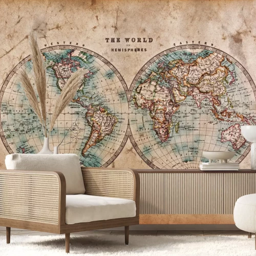 Fototapete Mittelalterliche Weltkarte
