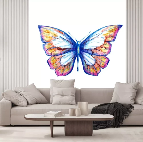 Sticker Schmetterling mit pastellfarbenen Flügeln