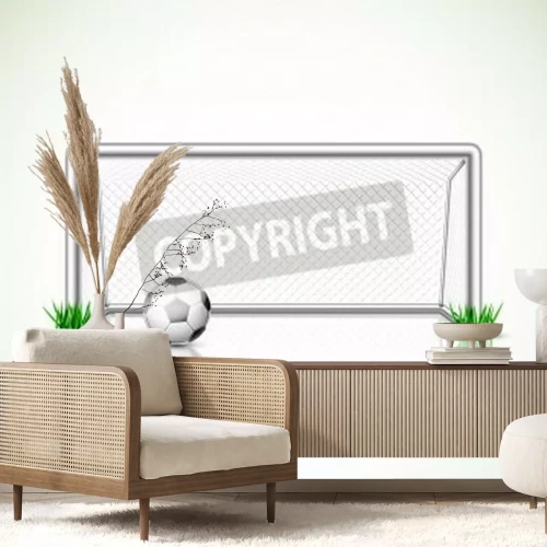 Fototapete Ball am Tor liegend