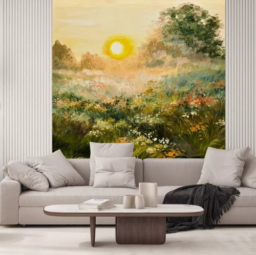 Fototapete Morgen auf der Wiese