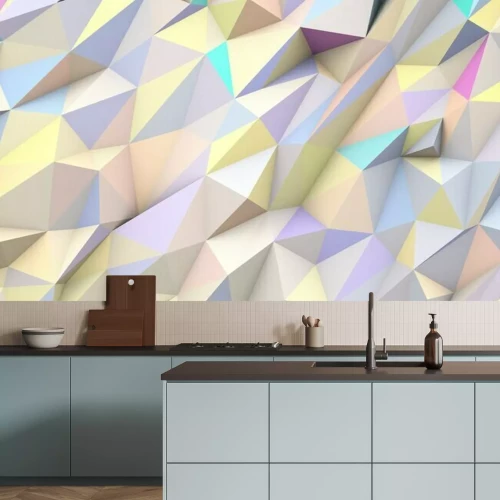 Fototapete Pastel Zusammenfassung Dreiecke Poly Farben geometrischen Hintergrund