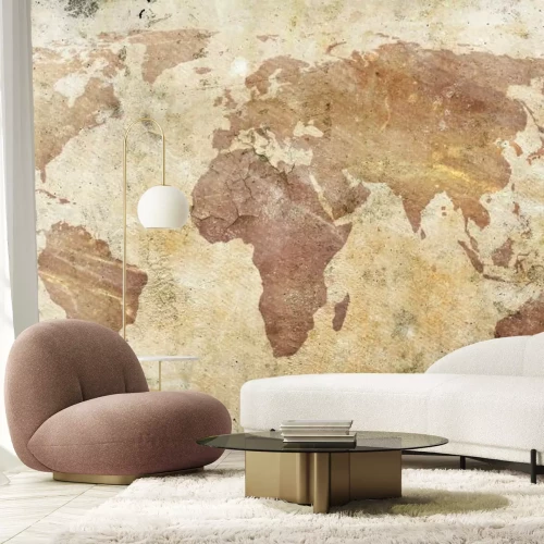 Fototapete Vintage Karte der Welt