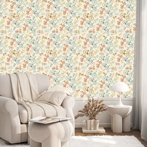 Tapete vector bicycle texture, hipster background