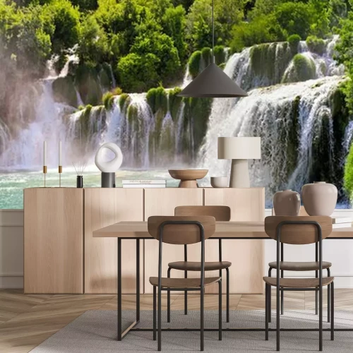 Fototapete Wasserfall 3D Panorama