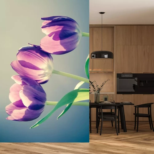 Sticker Tulpen Retro-Effekt