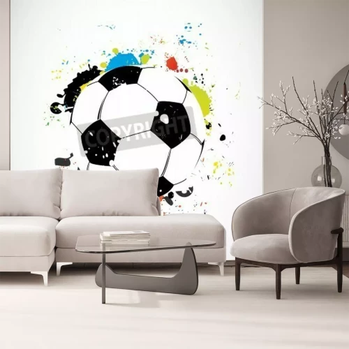 Fototapete Bunter Fußball
