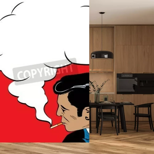 Fototapete Rauchender Mann