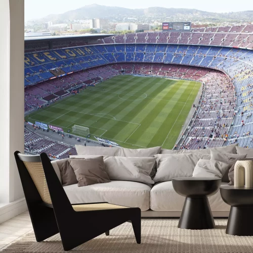 Fototapete Das Fußballstadion Camp Nou von oben