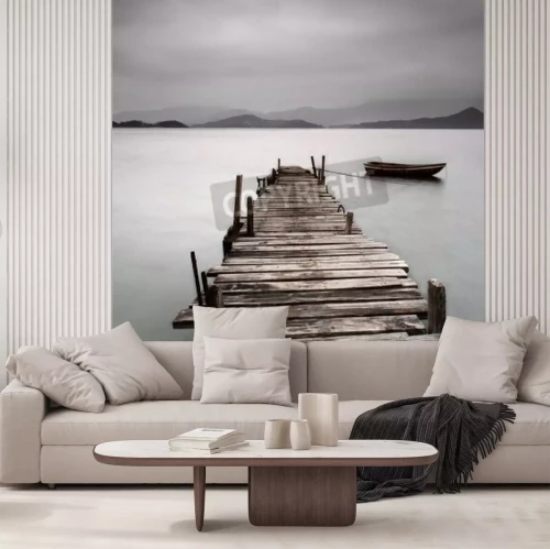 Fototapete Steg am See in Gebrigen