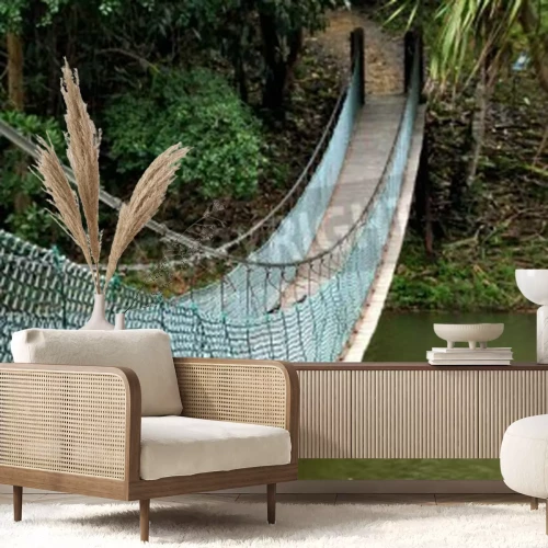 Fototapete Brücke im malaiischen Wald