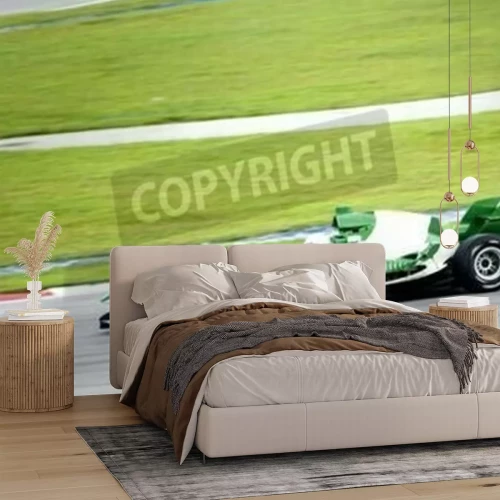 Fototapete Grüner Bolid der Formel