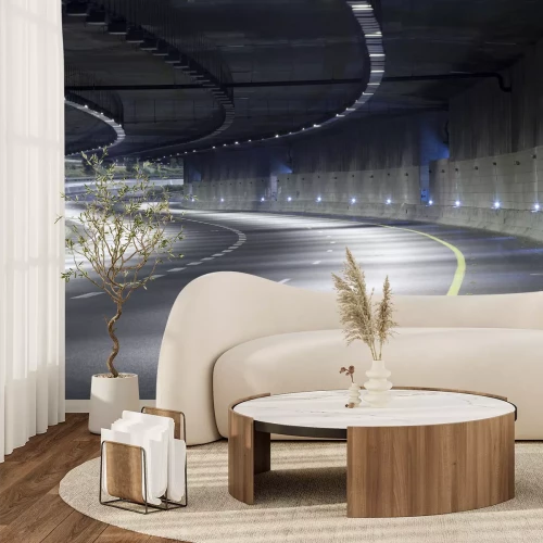 Fototapete Straßentunnel in der Großstadt