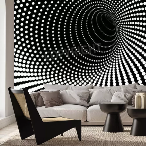 Fototapete Tunnel aus Punkten