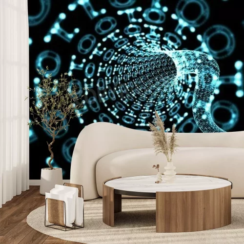 Fototapete Tunnel aus Binärcode